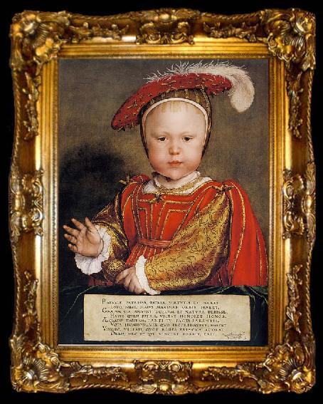 framed  HOLBEIN, Hans the Younger Portrait of Prince Edward, ta009-2